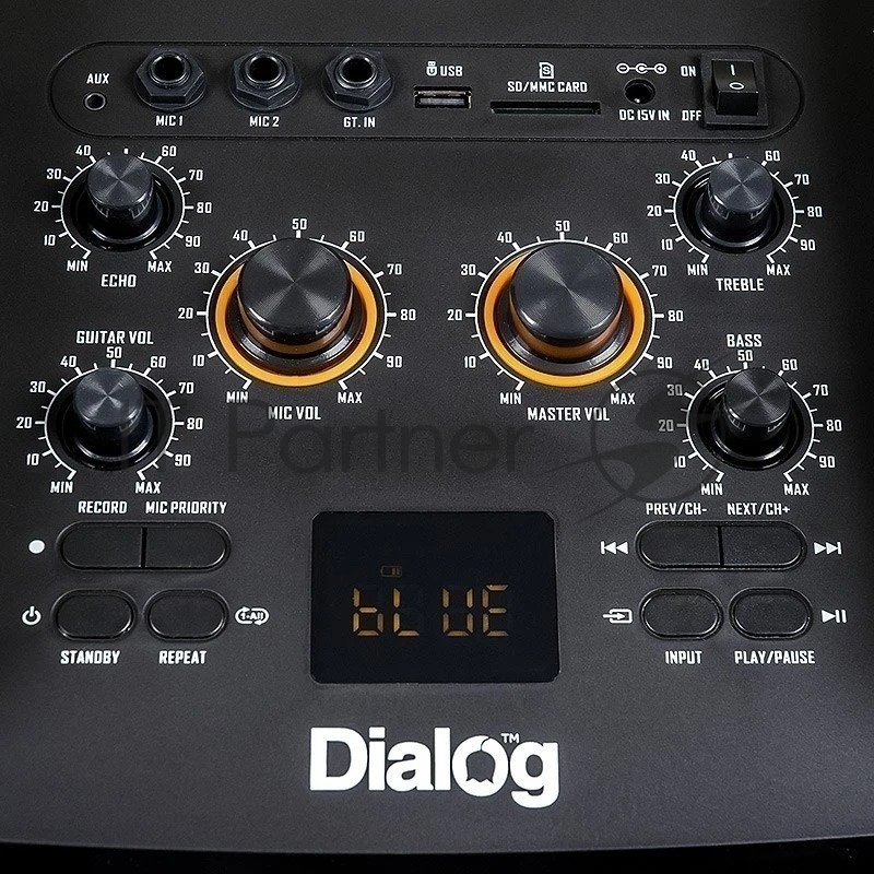 Акустическая колонка Dialog Oscar AO-220 1.0, 100W RMS, Караоке с беспр. микр, BT+FM+USB+SD+GT