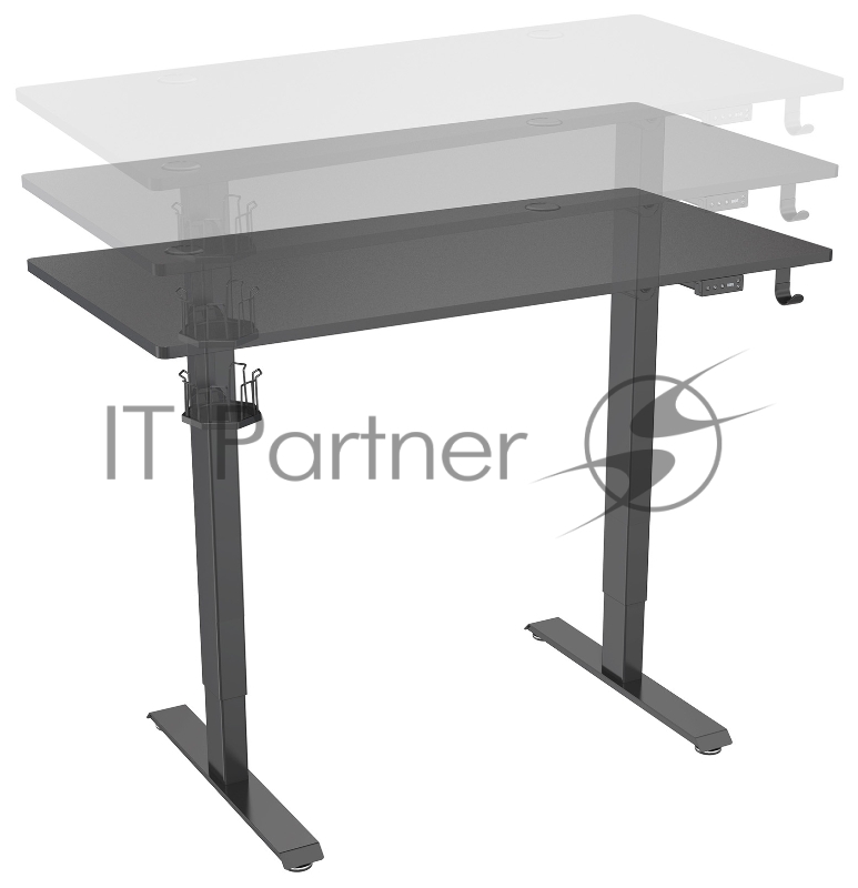 Стол Cactus CS-ED-BBK столешница МДФ черный каркас черный