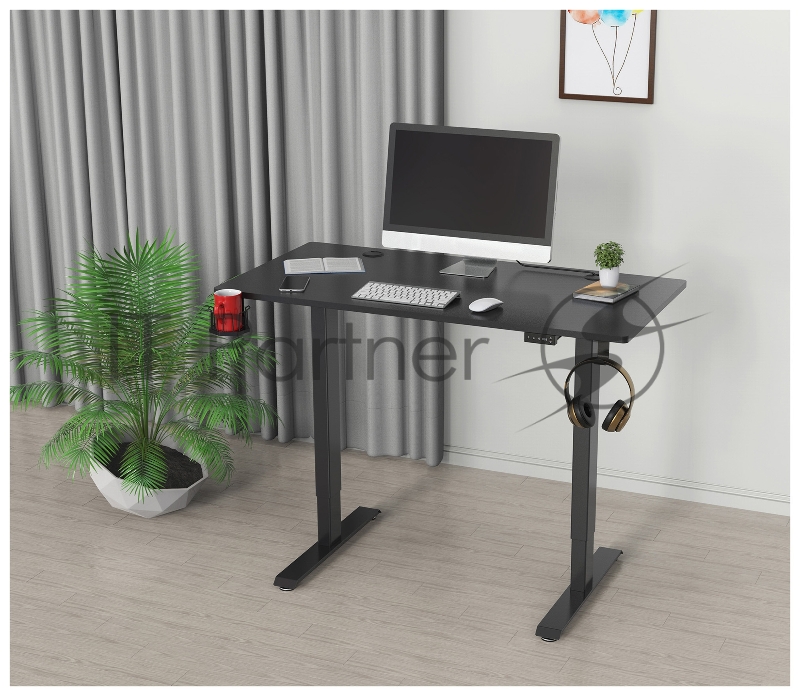 Стол Cactus CS-ED-BBK столешница МДФ черный каркас черный