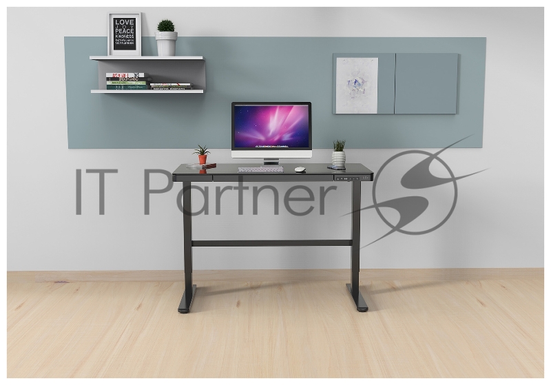 Стол Cactus CS-EGD-BBK столешница стекло черный каркас черный