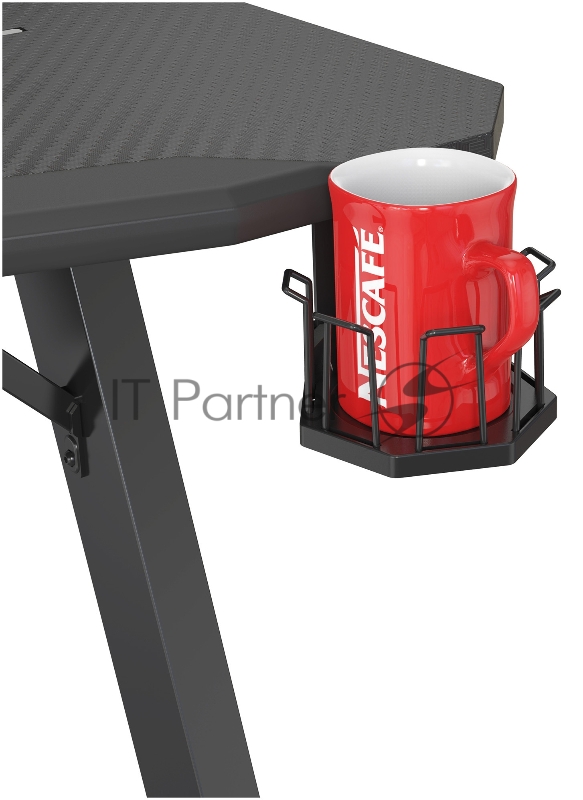 Стол игровой Cactus CS-GTIZ-BK-CARBON-RGB столешница МДФ карбон каркас черный