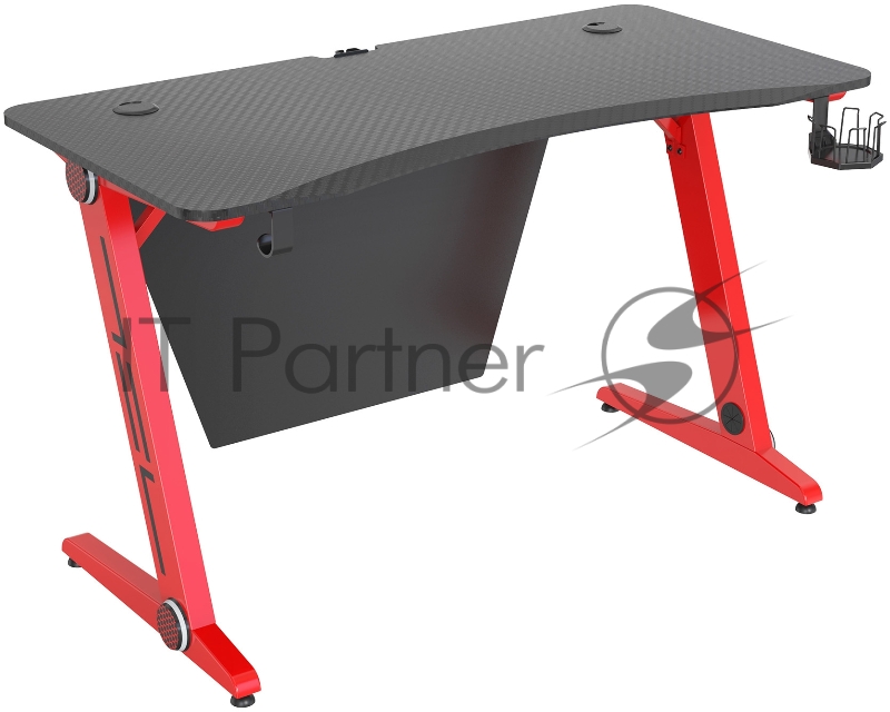 Стол игровой Cactus CS-GTZ-RDBK-CARBON столешница МДФ карбон каркас черный