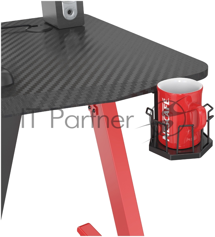 Стол игровой Cactus CS-GTZ-RDBK-CARBON столешница МДФ карбон каркас черный