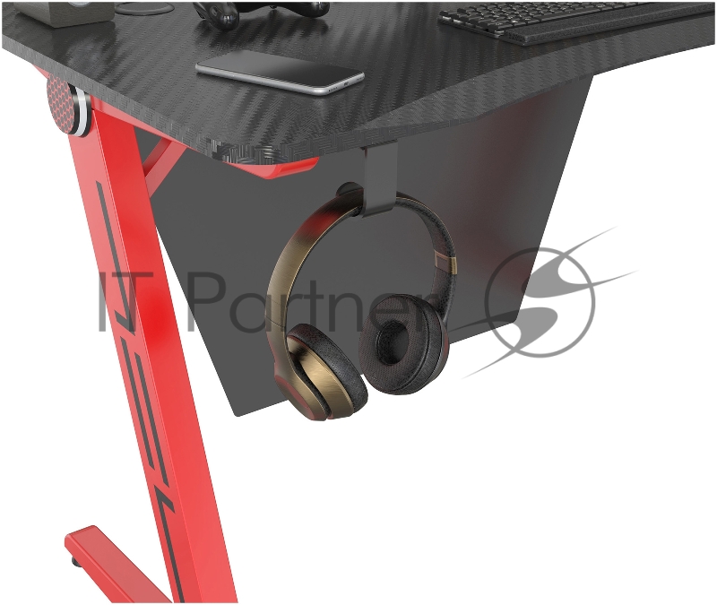 Стол игровой Cactus CS-GTZ-RDBK-CARBON столешница МДФ карбон каркас черный