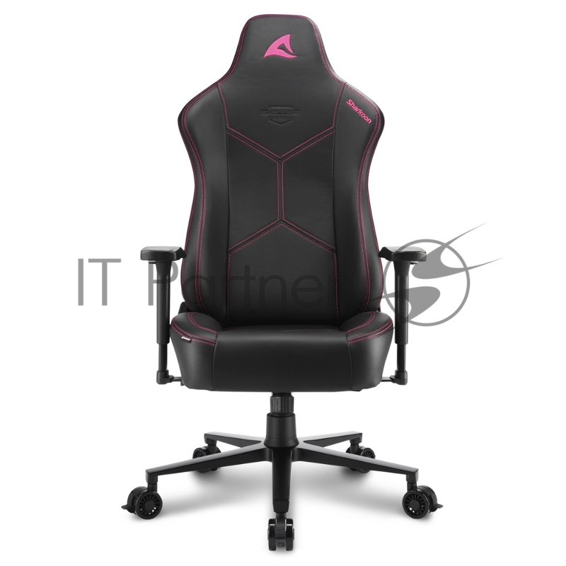 Игровое кресло Sharkoon Skiller SGS30 чёрно-розовое (синтетическая кожа, регулируемый угол наклона, механизм качания)