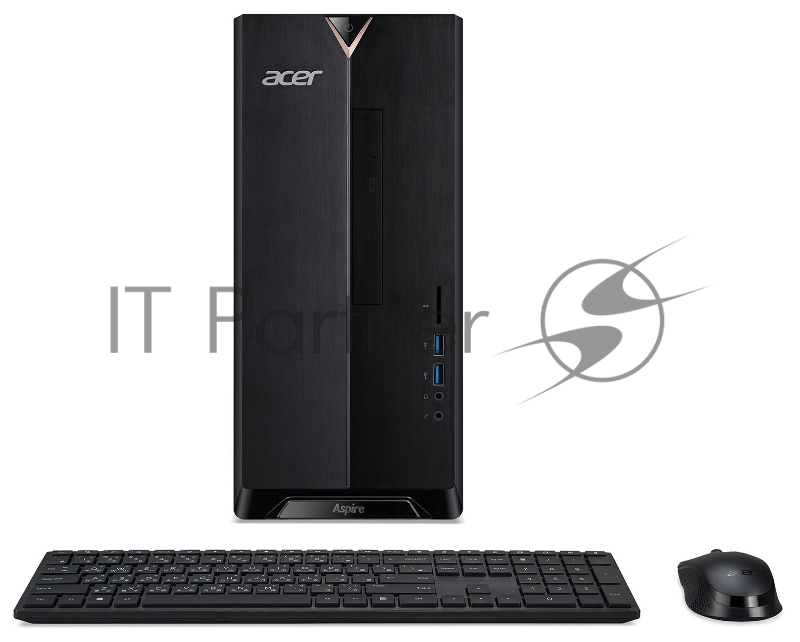 Компьютер Acer Aspire XC-830 Cel J4025 (2) 4Gb SSD128Gb UHDG 600 CR Windows 10 Home GbitEth 65W черный