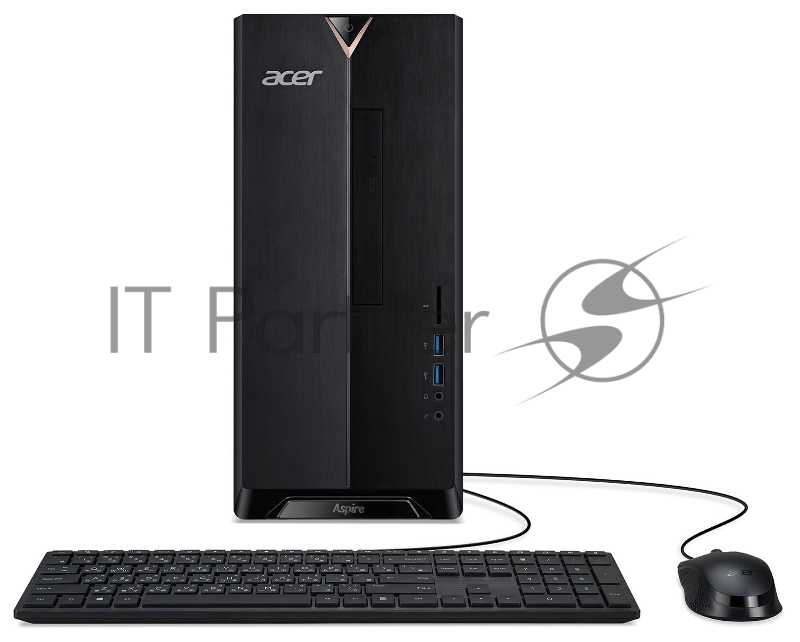 Компьютер Acer Aspire XC-830 Cel J4025 (2) 4Gb SSD128Gb UHDG 600 CR Windows 10 Home GbitEth 65W черный