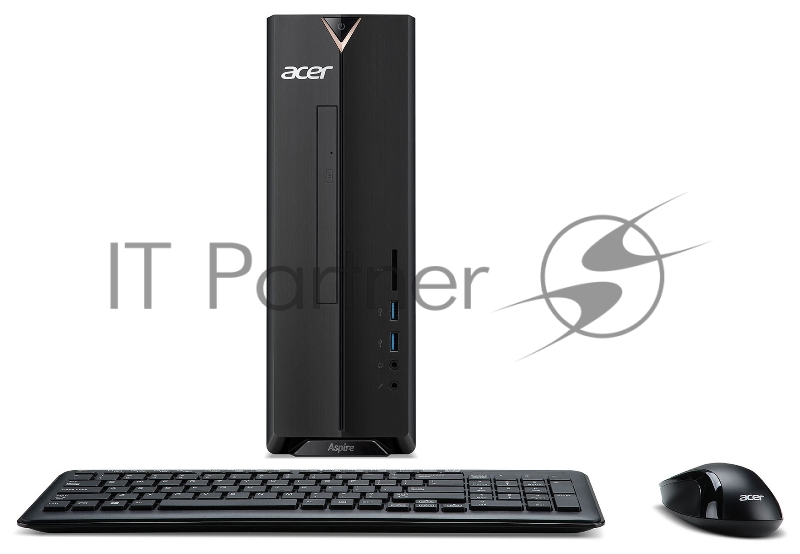 Компьютер Acer Aspire XC-830 Cel J4025 (2) 4Gb SSD128Gb UHDG 600 CR Windows 10 Home GbitEth 65W черный