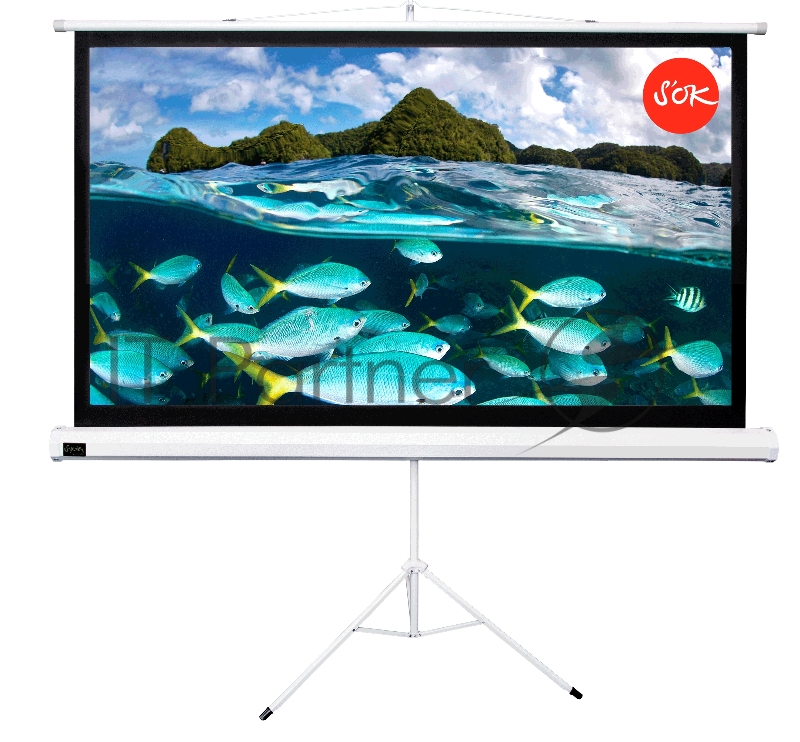 Экран Cinema SOK SCPST-180x135 4:3 90 напольный, на треноге, 180x135см, белый