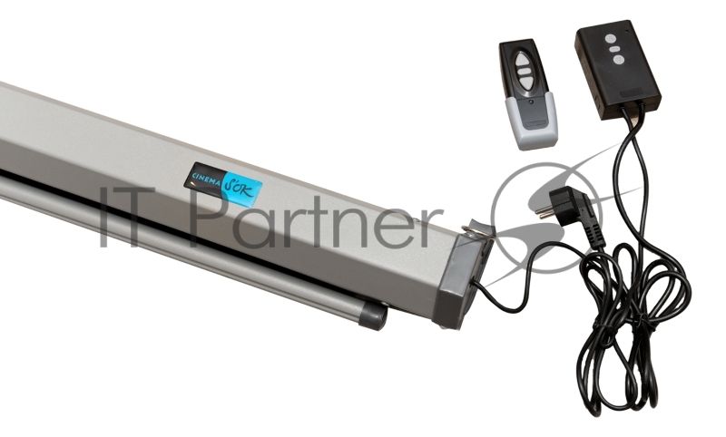 Экран Cinema SOK SCPSM-266x150FG-GR-ED60 16:9 Pro настенно-потолочный, моторизованный, 266x150см, фибергласс, серый корпус, экстрадроп 60см