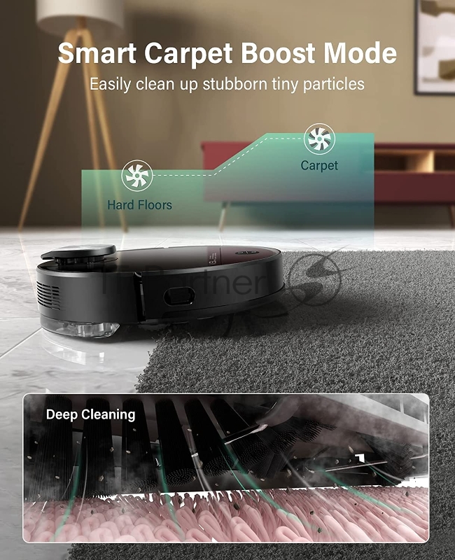 Робот-пылесос VIOMI V3 Max/Подключение:WiFi/MiHome/Мо всасывания:2.7кПа/Батарея:5200 уборка/Цвет:Черный V-RVCLM27A
