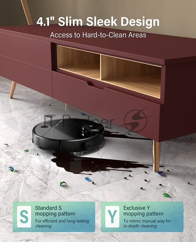 Робот-пылесос VIOMI V3 Max/Подключение:WiFi/MiHome/Мо всасывания:2.7кПа/Батарея:5200 уборка/Цвет:Черный V-RVCLM27A