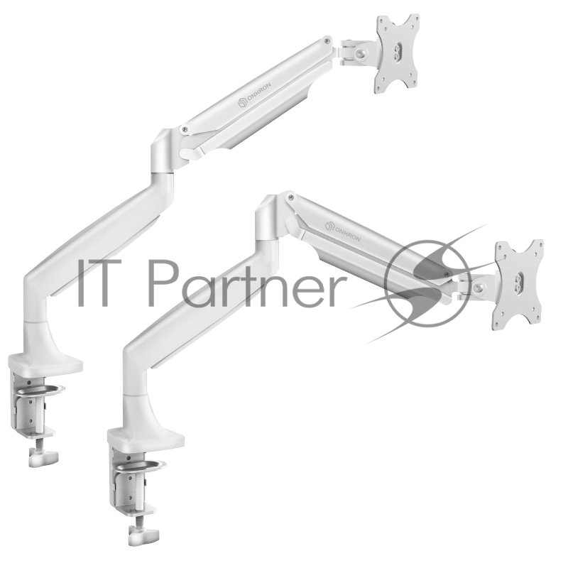 Кронштейн для мониторов Onkron G100 белый 13-32 макс.9кг настольный поворот и наклон верт.перемещ.