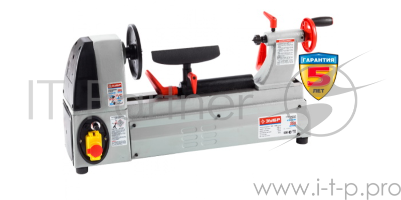 Электроинструмент ЗУБР Станок ЗСТД-350-330 { токарный по дереву, длина 330мм, d 250мм, 50-3500об/мин, 350Вт }