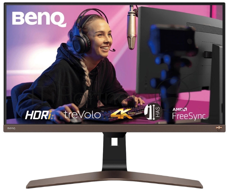 Монитор 28 LED BenQ EW2880U, IPS, 3840x2160, 5ms (GtG), 1000:1, 1xDP, 2xHDMI, 1xUSB-C, METALLIC BROWN-BLACK