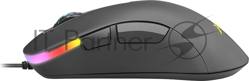 Игровая мышь Xtrfy M1 чёрная (5 кнопок, OMRON, Pixart 3330, 7200 dpi, RGB подсветка, USB)