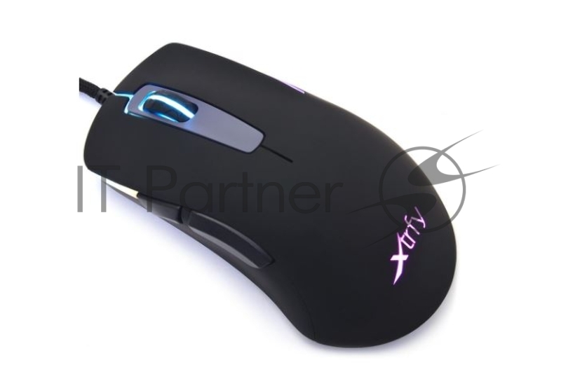 Игровая мышь Xtrfy M1 чёрная (5 кнопок, OMRON, Pixart 3330, 7200 dpi, RGB подсветка, USB)