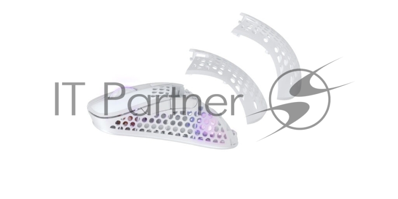 Игровая беспроводная мышь Xtrfy M4 WIRELESS белая (USB/2.4 Ггц, 500 мАч, 6 кнопок, 19000 dpi, PAW3370, Kailh GM 8.0, RGB подсветка, M4W-RGB-WHITE)