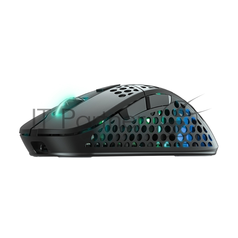 Игровая беспроводная мышь Xtrfy M4 WIRELESS черная (USB/2.4 Ггц, 500 мАч, 6 кнопок, 19000 dpi, PAW3370, Kailh GM 8.0, RGB подсветка, M4W-RGB-BLACK)