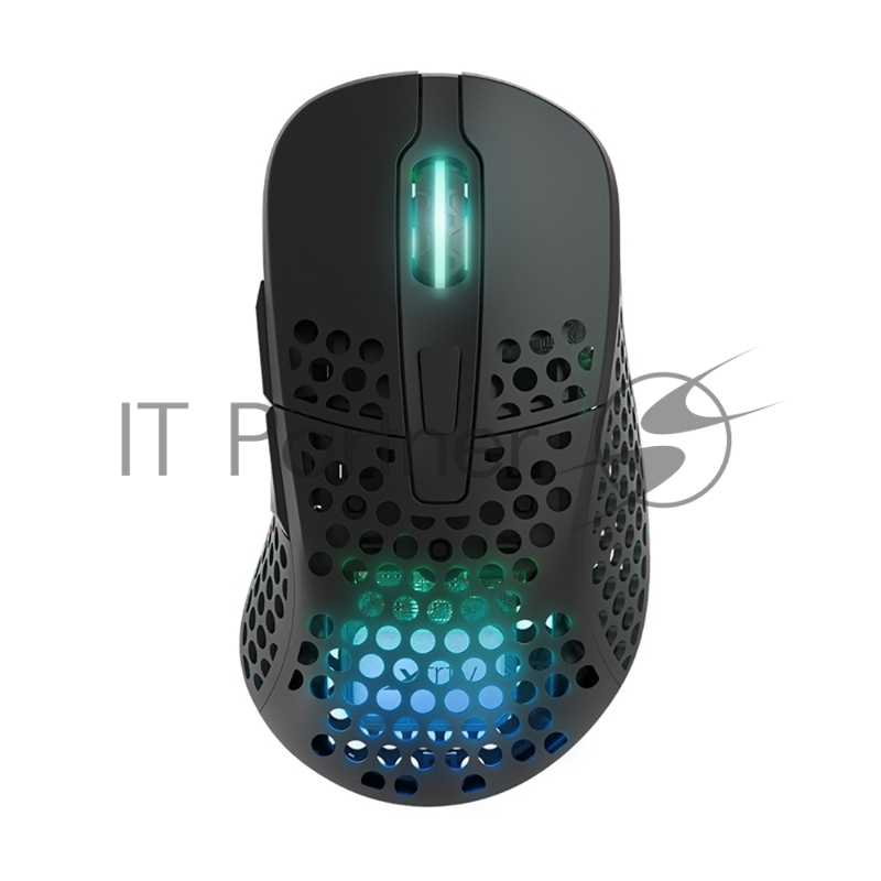 Игровая беспроводная мышь Xtrfy M4 WIRELESS черная (USB/2.4 Ггц, 500 мАч, 6 кнопок, 19000 dpi, PAW3370, Kailh GM 8.0, RGB подсветка, M4W-RGB-BLACK)
