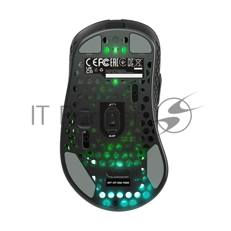 Игровая беспроводная мышь Xtrfy M4 WIRELESS черная (USB/2.4 Ггц, 500 мАч, 6 кнопок, 19000 dpi, PAW3370, Kailh GM 8.0, RGB подсветка, M4W-RGB-BLACK)