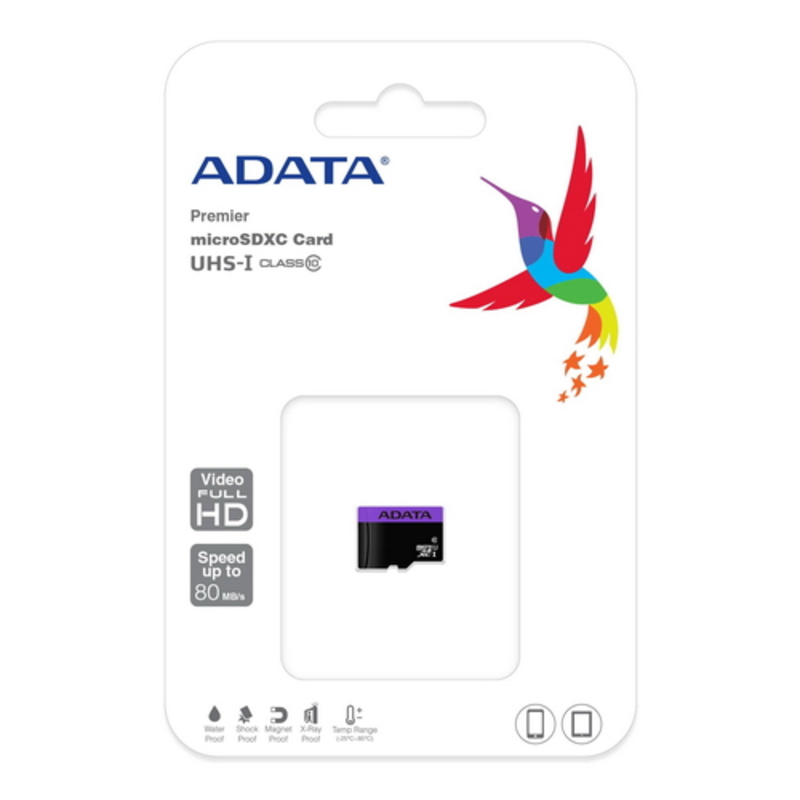 Карта памяти SecureDigital 64Gb A-DATA ASDX64GUICL10-R {SDXC Class 10, UHS-I}