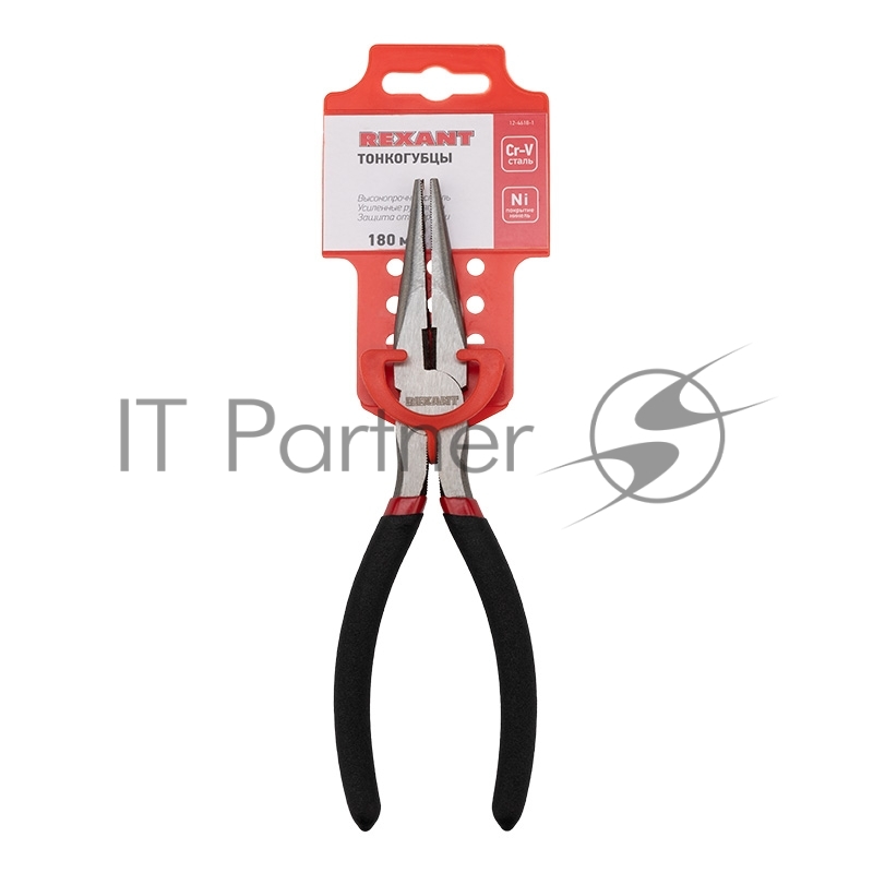 Тонкогубцы REXANT 180 мм, обливные рукоятки