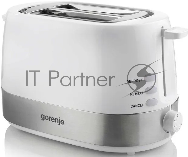 Тостер Gorenje T850WE Тостер, Материал: Пластик + металл, Цвет: Нержавеющая сталь, Функция разморозки, Функция подогрева, Количество режимов нагрева: 7, Рычаг для извлечения тостов, Автоматическое поднятие тостов, Двустороннее обжаривание, Подогрев х