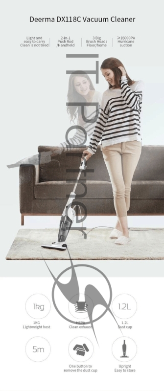 Вертикальный проводной пылесос Xiaomi Deerma DX118C