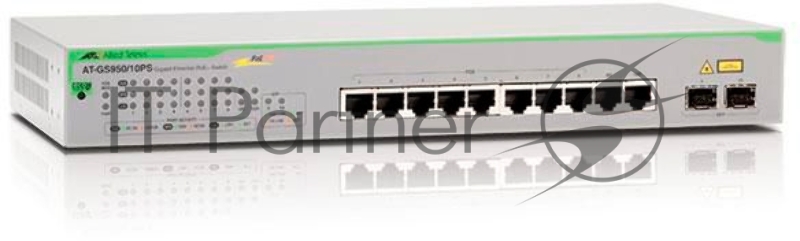 Коммутатор Allied Telesis Gigabit Smart Access PoE+ switch, 8+2 ports