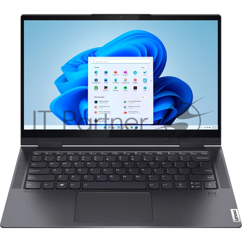 Трансформер Lenovo Yoga 7 14ITL5 Core i5 1135G7 16Gb SSD512Gb UMA 14 Touch FHD (1920x1080) Windows 11 grey WiFi BT Cam