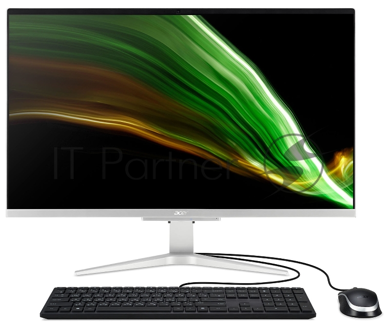 Моноблок Acer Aspire C27-1655 27 Full HD i3 1115G4 (3) 8Gb SSD512Gb MX330 CR Endless GbitEth WiFi BT 135W клавиатура мышь Cam серебристый 1920x1080