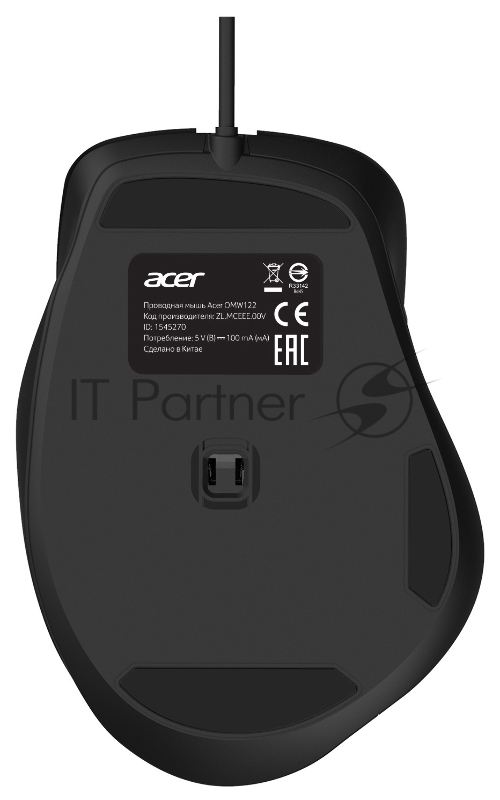 Мышь Acer OMW120 черный оптическая (2000dpi) USB (6but)
