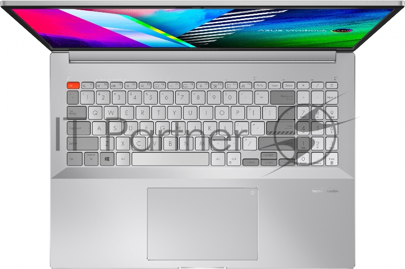 Ноутбук Asus Vivobook Pro 16X OLED N7600PC-L2014 Core i5 11300H 16Gb SSD512Gb iOpt32Gb NVIDIA GeForce RTX 3050 4Gb 16 OLED 4K (3840x2400) noOS silver WiFi BT Cam