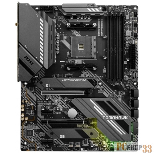 Материнская плата MSI MAG X570S TOMAHAWK MAX WIFI MS-7D54MAG X570S TOMAHAWK MAX WIFI601-7D54-010,11801-7D54-01 MAGX570S TOMAHAWK MAX WIFI,X570,AM4,4DDR4,2PCI-Ex16, GEN2(3,