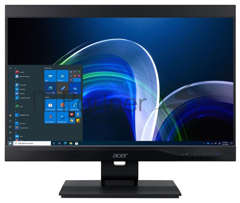 Моноблок Acer Veriton Z4870G 23.8 Full HD i5 11400 (2.6) 16Gb SSD256Gb UHDG 630 CR Windows 10 Professional GbitEth WiFi BT 135W клавиатура мышь Cam черный 1920x1080