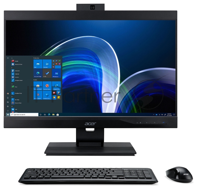 Моноблок Acer Veriton Z4870G 23.8 Full HD i5 11400 (2.6) 16Gb SSD256Gb UHDG 630 CR Windows 10 Professional GbitEth WiFi BT 135W клавиатура мышь Cam черный 1920x1080