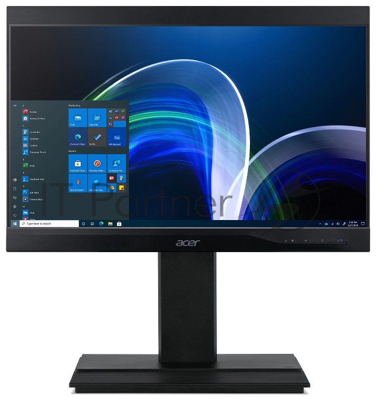 Моноблок Acer Veriton Z4870G 23.8 Full HD i5 11400 (2.6) 16Gb SSD256Gb UHDG 630 CR Windows 10 Professional GbitEth WiFi BT 135W клавиатура мышь Cam черный 1920x1080