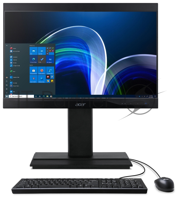 Моноблок Acer Veriton Z4870G 23.8 Full HD i5 11400 (2.6) 16Gb SSD256Gb UHDG 630 CR Windows 10 Professional GbitEth WiFi BT 135W клавиатура мышь Cam черный 1920x1080