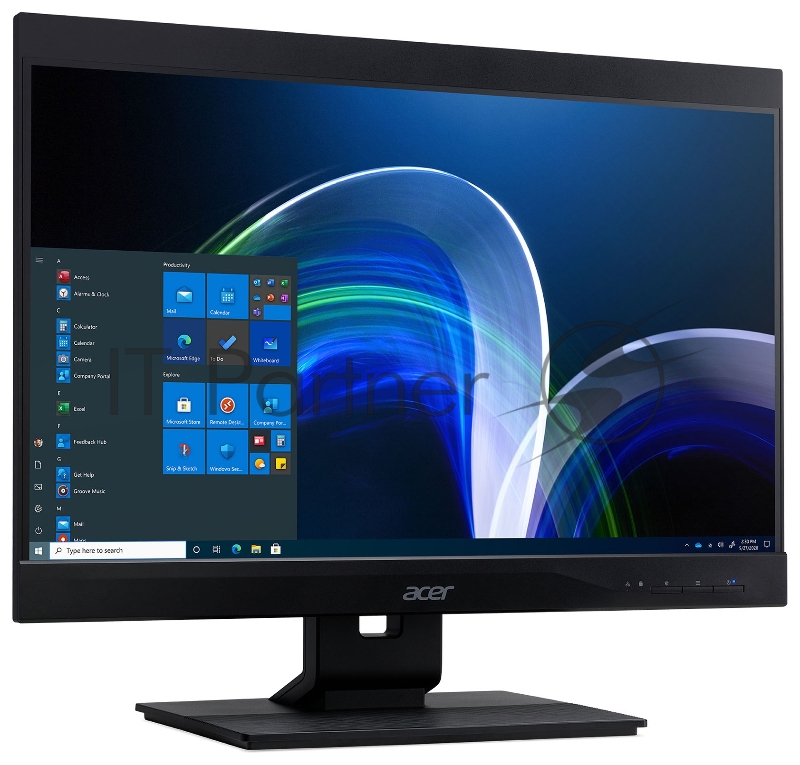 Моноблок Acer Veriton Z4870G 23.8 Full HD i5 11400 (2.6) 16Gb SSD256Gb UHDG 630 CR Windows 10 Professional GbitEth WiFi BT 135W клавиатура мышь Cam черный 1920x1080