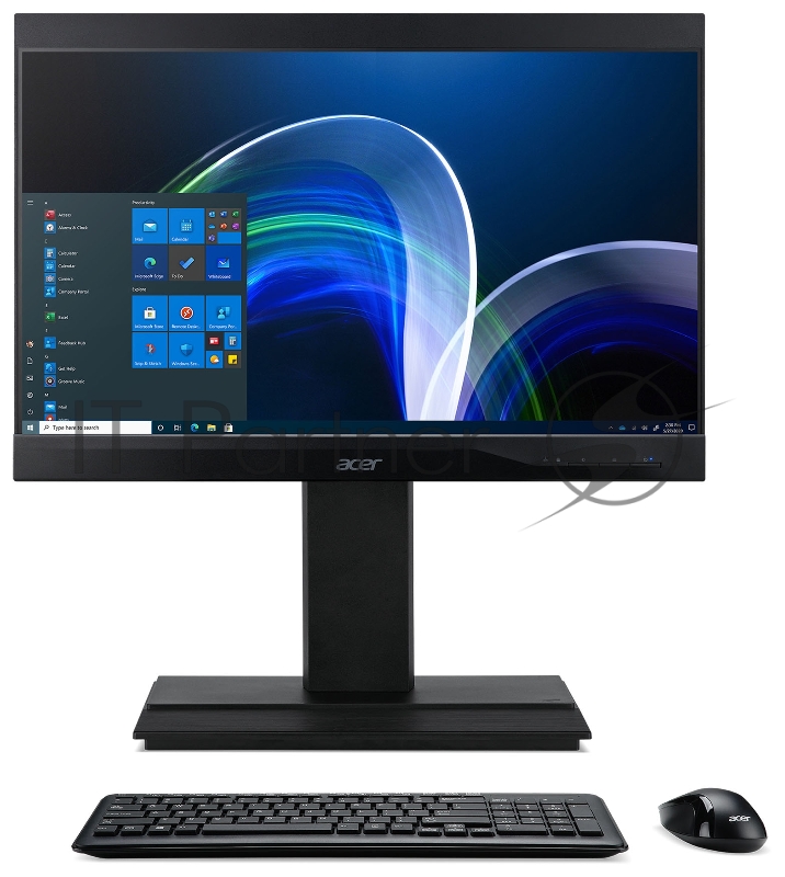 Моноблок Acer Veriton Z4870G 23.8 Full HD i5 11400 (2.6) 16Gb SSD256Gb UHDG 630 CR Windows 10 Professional GbitEth WiFi BT 135W клавиатура мышь Cam черный 1920x1080