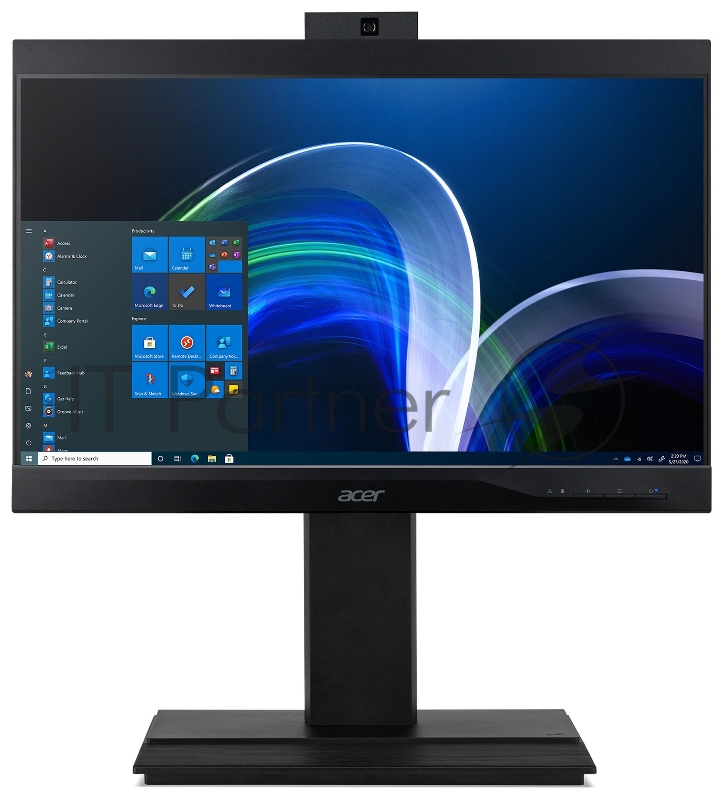 Моноблок Acer Veriton Z4870G 23.8 Full HD i5 11400 (2.6) 16Gb SSD256Gb UHDG 630 CR Windows 10 Professional GbitEth WiFi BT 135W клавиатура мышь Cam черный 1920x1080