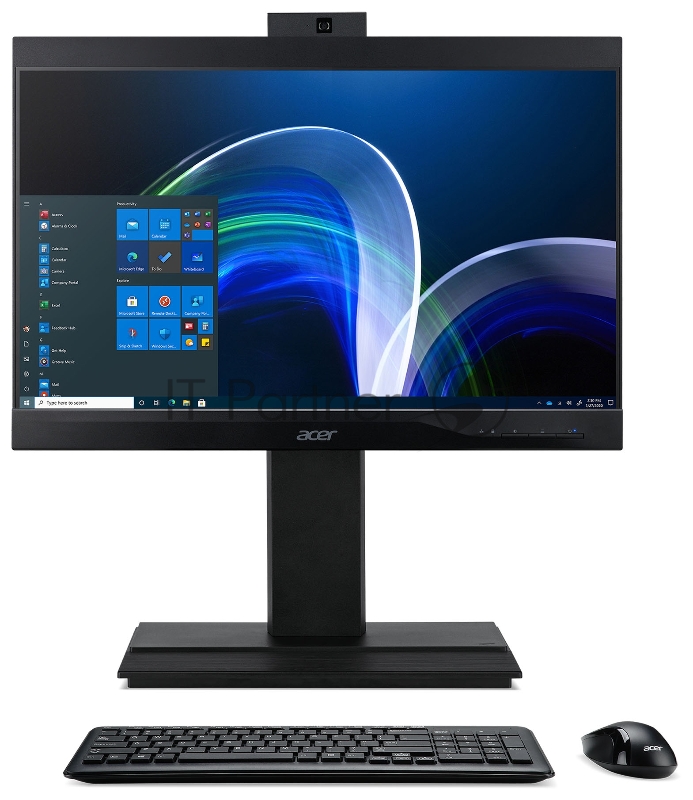 Моноблок Acer Veriton Z4870G 23.8 Full HD i5 11400 (2.6) 16Gb SSD256Gb UHDG 630 CR Windows 10 Professional GbitEth WiFi BT 135W клавиатура мышь Cam черный 1920x1080