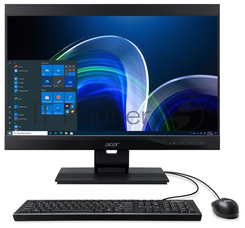 Моноблок Acer Veriton Z4870G 23.8 Full HD i5 11400 (2.6) 16Gb SSD256Gb UHDG 630 CR Windows 10 Professional GbitEth WiFi BT 135W клавиатура мышь Cam черный 1920x1080
