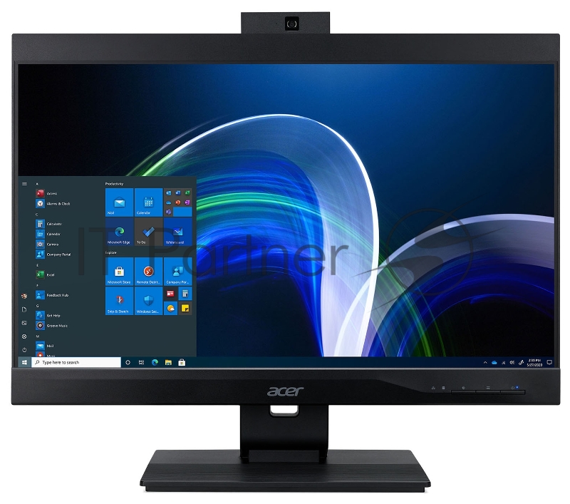 Моноблок Acer Veriton Z4870G 23.8 Full HD i5 11400 (2.6) 16Gb SSD256Gb UHDG 630 CR Windows 10 Professional GbitEth WiFi BT 135W клавиатура мышь Cam черный 1920x1080