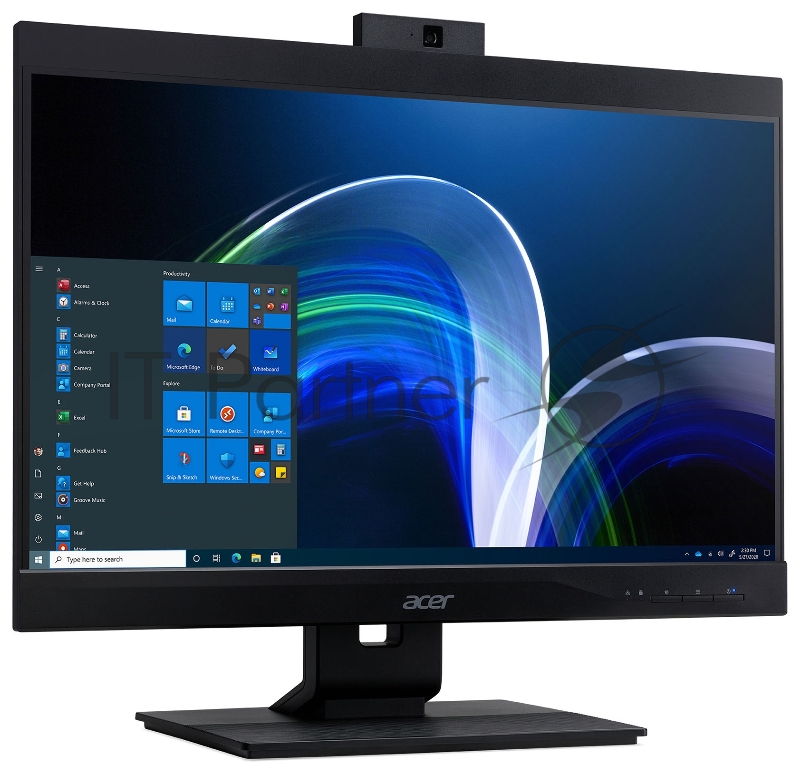 Моноблок Acer Veriton Z4870G 23.8 Full HD i5 11400 (2.6) 16Gb SSD256Gb UHDG 630 CR Windows 10 Professional GbitEth WiFi BT 135W клавиатура мышь Cam черный 1920x1080