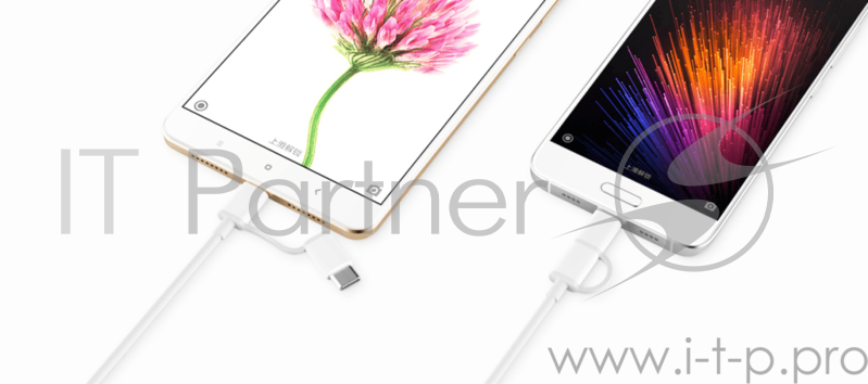 Смартфон/акссесуар Xiaomi Mi 2-in-1 USB Cable Micro USB to Type C (100cm)
