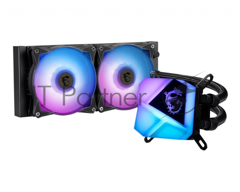 Водяное охлаждение для процессора MAG CORELIQUID C240 2x ARGB Fan, ARGB Block, Color Box (851279)
