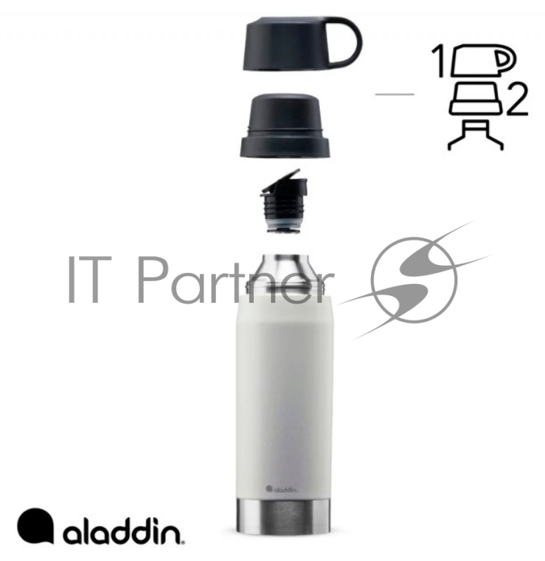 Термос Stanley Aladdin CityPark Thermavac 1л. светло-серый/черный (10-10379-004)