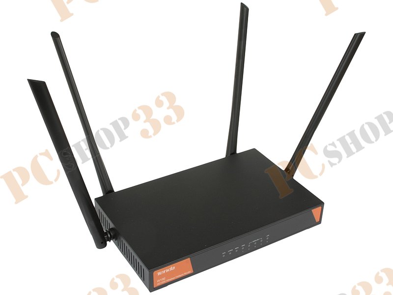 Беспроводной маршрутизатор Tenda W15E WiFi 867Мбит/сек. + 1 порт LAN 100Мбит/сек.+ 3 порта LAN/WAN 100Мбит/сек. + 1 порт WAN 100Мбит/сек.